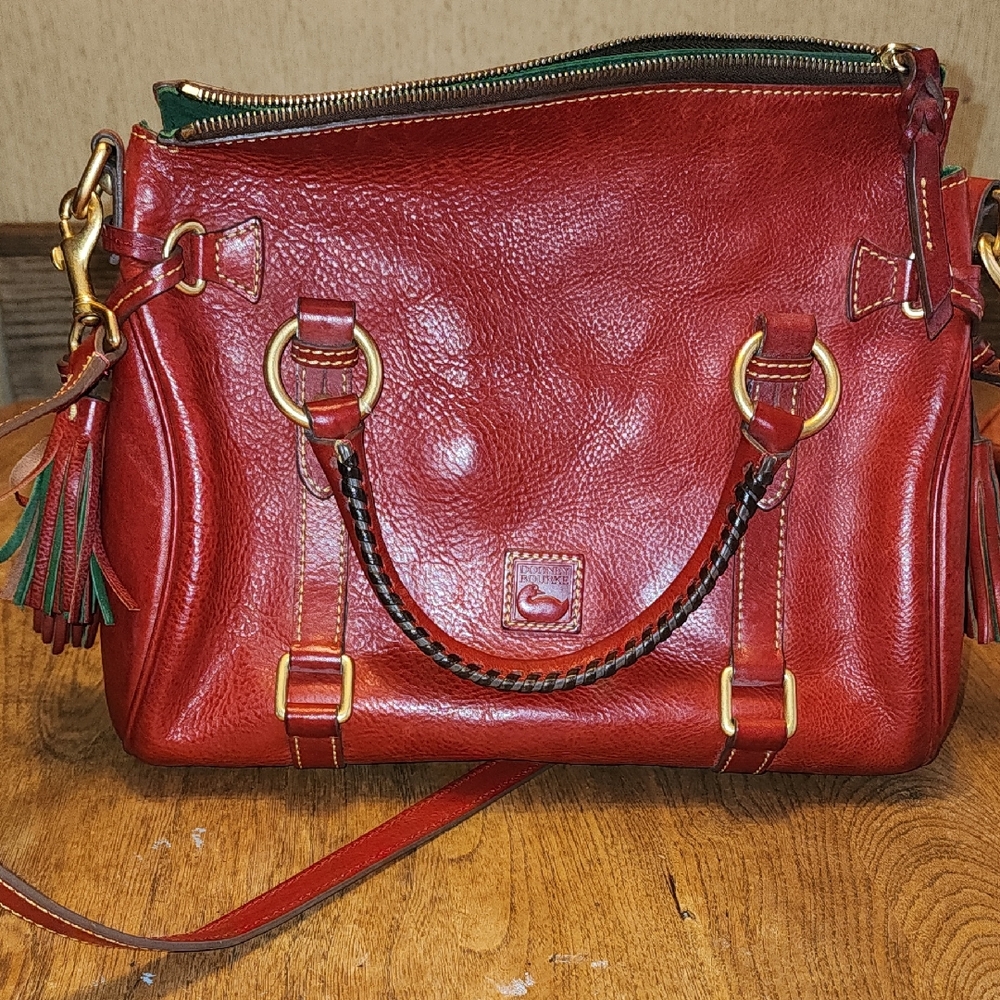 Dooney & Bourke Florentine Cherry Red Large Satchel Bag